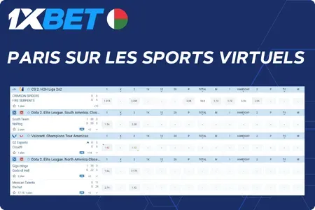  sports virtuels 1xbet