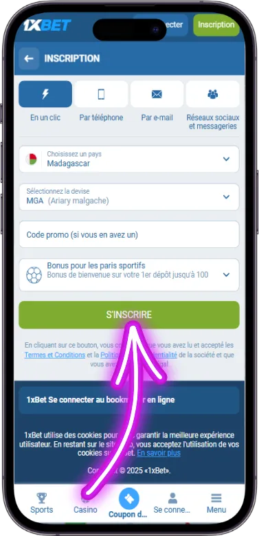 1xBet Confirmation rapide