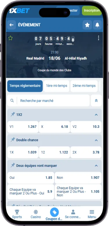 1xbet evenement