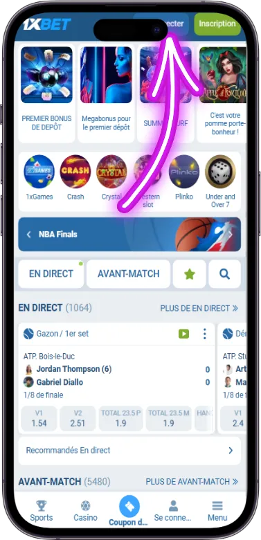 Connexion 1xBet