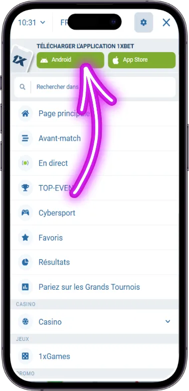 1xBet app APK free download