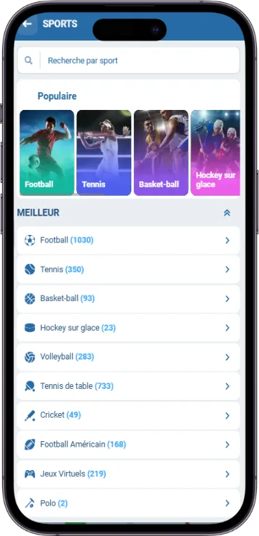 sports sur 1xbet